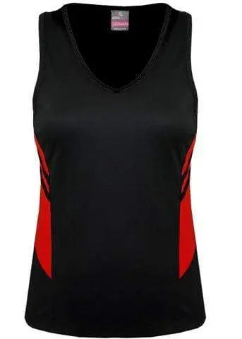 Aussie Pacific Ladies Tasman Singlet 2111 Casual Wear Aussie Pacific Black/Red 4